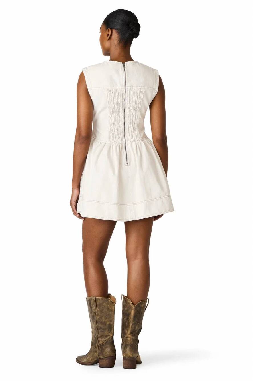 NEW STEVE MADDEN irinna mini dress in sand wash - Picture 6 of 6
